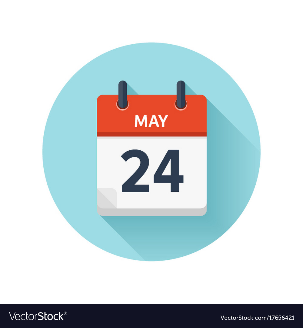 may-24-flat-daily-calendar-icon-date-and-vector-17656421 - Best