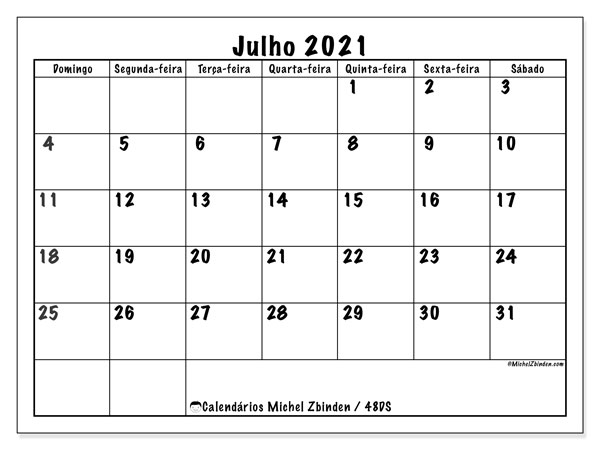 calendario-julho-2021-48ds - Best Swimming