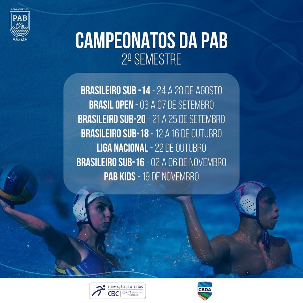 Calend Rio Do Polo Aqu Tico Nacional Para O Segundo Semestre Best Swimming